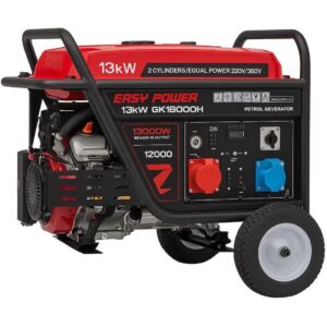 موتور برق سه فاز تک فاز دو سیلندر بنزینی 13 کیلو وات ریموت دار ایزی پاور مدل GK18000H